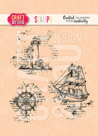 Craft & You Design -  Sea Travel Set Stamps (CS039)