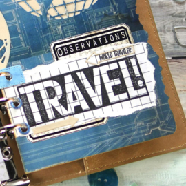 Elizabeth Craft Designs - Block Words - Travel - clearstamps