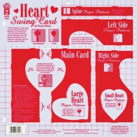 Hot Off The Press - Heart Swing Card Template