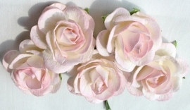 Trellis Roses - 2-tone Soft Pink/White