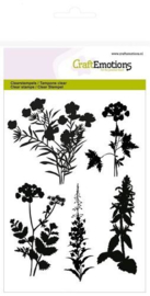 CraftEmotions - clearstamp A6 - Silhouet berm planten