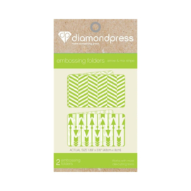 Diamond Press Embossing folder - Pijlen & Visgraat