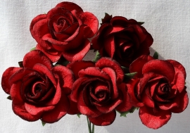 Trellis Roses - Deep Red