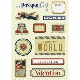 Imaginisce - Bon Voyage - Passport to Adventure Canvas Sticker