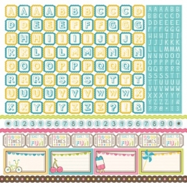 Carta Bella - Cool Summer - Alphabet Stickers 30,5 x 30,5 cm