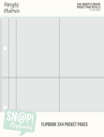 Simple Stories - 3"x4" Pack Refills 6"X8"SN@P! Flipbook Pages (10 stuks)