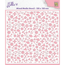 Nellie's Choice  - Stencil Spring Flowers - MMS4K-060