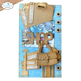 Elizabeth Craft Designs - Slanting Library pocket with bag - 2255
