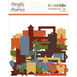 Simple Stories - Color Vibe Chipboard Bits Fall (19030)