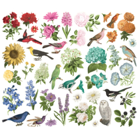 Simple Stories- Simple Vintage Essentials Color Palette Floral & Bird Bits & Pieces (22232)