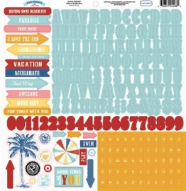 Carta Bella - Beach Boardwalk - Alphabeth Stickers 30,5 x 30,5 cm