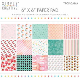 Simply Creative - 6x6 Inch Paper Pad - Tropicana