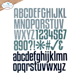 Elizabeth Craft Designs  - Every Day Memories - Tall & Bold Alphabet 2341