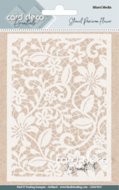 Card Deco Essentials - Mixed Media Stencil - Passion Flower  CDEST017