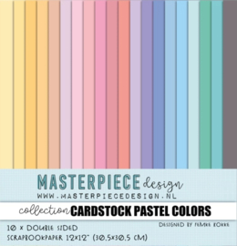 Masterpiece Design - Pastel Colors Cardstock 12x12 Inch Paper Collection (10pcs) (MP202230)