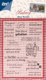 Joy!crafts - clearstamps Bakery 2 teksten NL