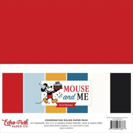 Echo Park Paper - Mouse And Me Birthday 12x12 Inch Coordination Solids Paper Pack (MMB509015)
