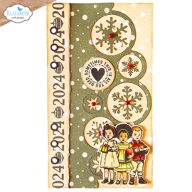 Elizabeth Craft Designs - Planner Essentials - Christmas Bubbles Edge Inlay -  2191