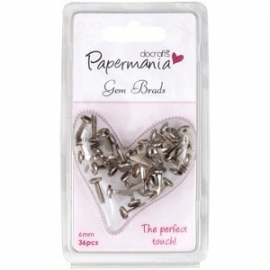 Papermania - Mini Gem Brads - Assorted Neutral