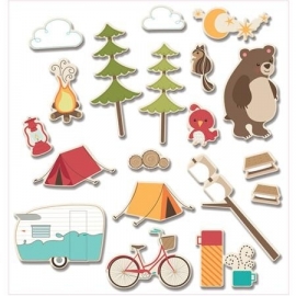 Happy Camper Camp Critter Icon Die Cuts