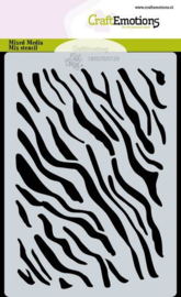 CraftEmotions - Mask stencil - tijger-zebra print - A6 - Carla Creaties