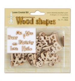 Leane Creatief - Wood Shapes - Words from the heart