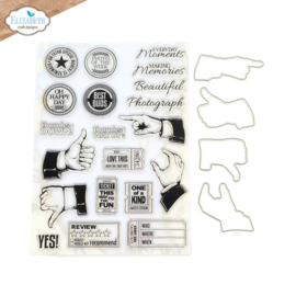 Elizabeth Craft Designs  - Every Day Memories - Thumbs Up Stamp and Die Set CSD444