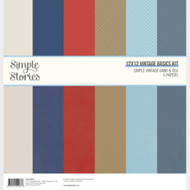 Simple Stories - Simple Vintage Sand & Sea 12x12 Inch Vintage Basics Kit (26916)