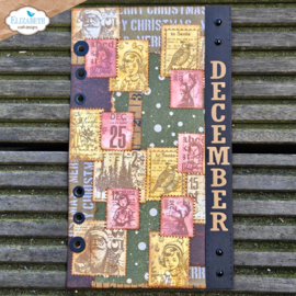 Elizabeth Craft Designs  - December Postage Stamps - CS382