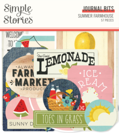 Simples Stories - Summer Farmhouse - Journal Bits & Pieces Die-Cuts 57 stuks