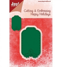 Joy!crafts - Cutting & Embossing stencil Happy Holidays Label