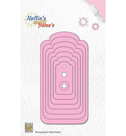 Nellie Snellen - Multi Frame Dies - Tags-4 Curved Corners