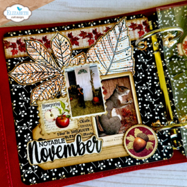 Elizabeth Craft Designs - Every Day Memories - Seasonal Words & Leaves Stamp and Die Set - CSD465