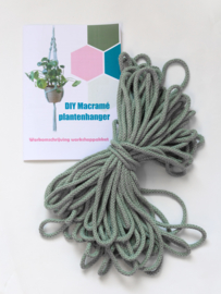 DIY pakket macramé plantenhanger groen