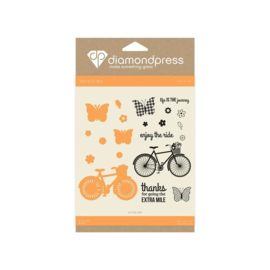 Diamond Press stempel en snijmal Set - Enjoy the ride