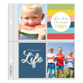 Simple Stories - 3"x4" Pack Refills 6"X8"SN@P! Flipbook Pages (10 stuks)