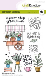 CraftEmotions - clearstamps A6 - Planten handkar Carla Kamphuis