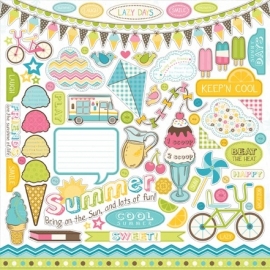 Carta Bella - Cool Summer - Element Stickers 30,5 x 30,5 cm