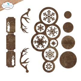 Elizabeth Craft Designs - Planner Essentials - Christmas Bubbles Edge Inlay -  2191
