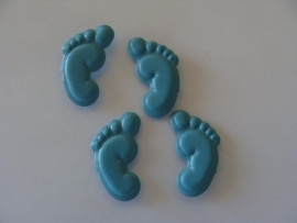 Baby voetjes brads blauw