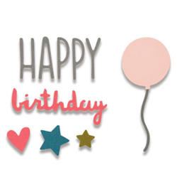 Sizzix - ThinLits - Happy Birthday