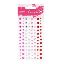 Papermania - Adhesive Gems - Capsule Red Hot