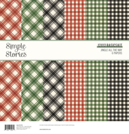 Simple Stories - Jingle All the Way - Basics Kit 30,5 x 30,5 cm