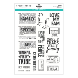 Spelbinders - Turn the Page Clear Stamp Set Family & Friends by Esther Glas (STP-281)