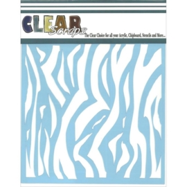 Clear Scraps Stencil Zebra 15 x 15 cm