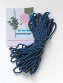 DIY pakket macramé plantenhanger petrol