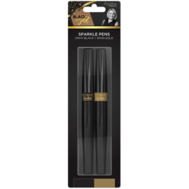 Spectrum Noir Sparkle - Zwart&Goud - Sparkle/glitter pennen (2pk)