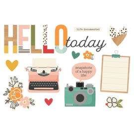 Simple Stories - Simple Pages Page Pieces-  Hello Today