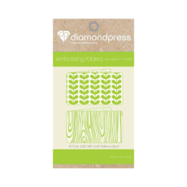 Diamond Press Embossing folder - Houtnerf & bloemblaadjes