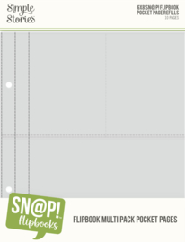Simple Stories - Multi Pack Refills 6"X8" SN@P! Flipbook Pages (10 stuks)
